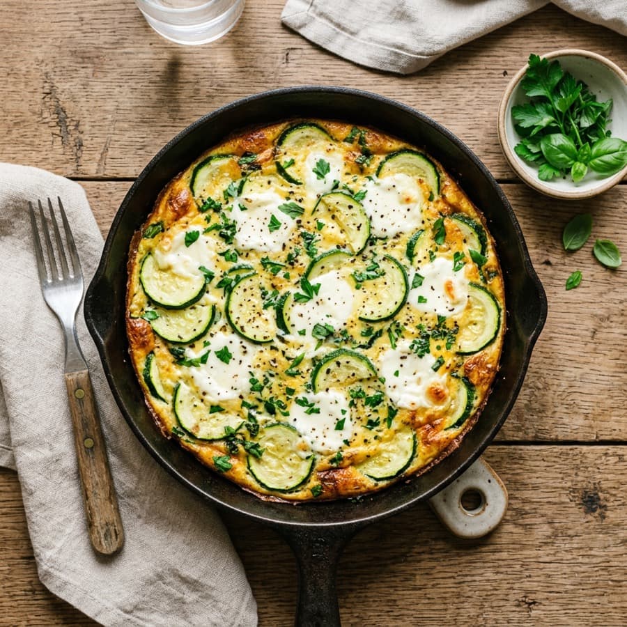 Zucchini and Fresh Cheese Frittata