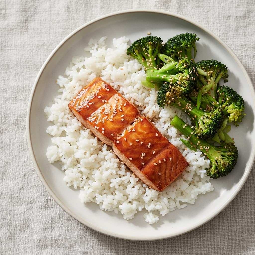 Teriyaki Salmon with Sesame Broccoli