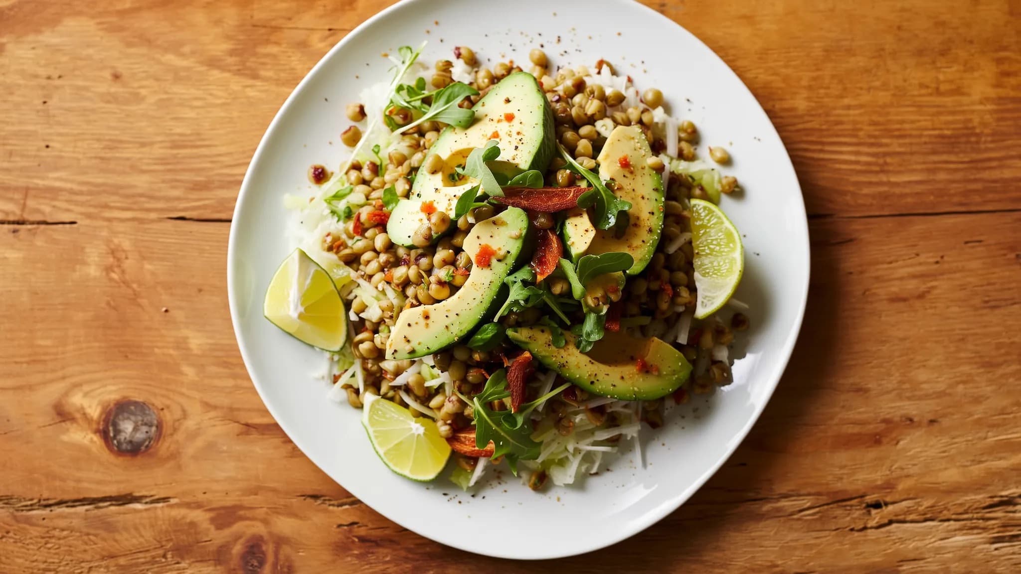 Chickpea, Avocado and Crunchy Veggie Salad with Lemon Tahini