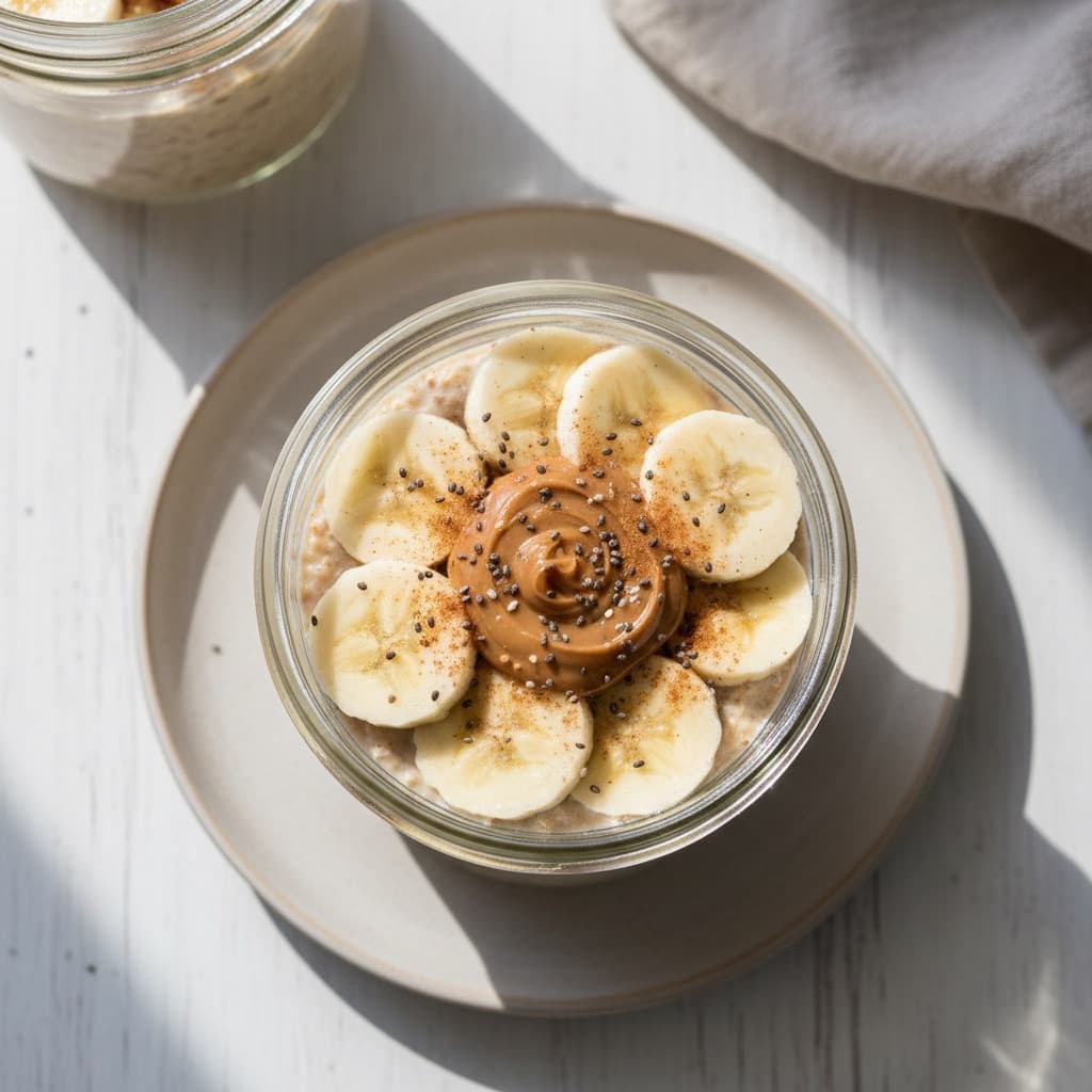 Peanut Butter Banana Overnight Oats