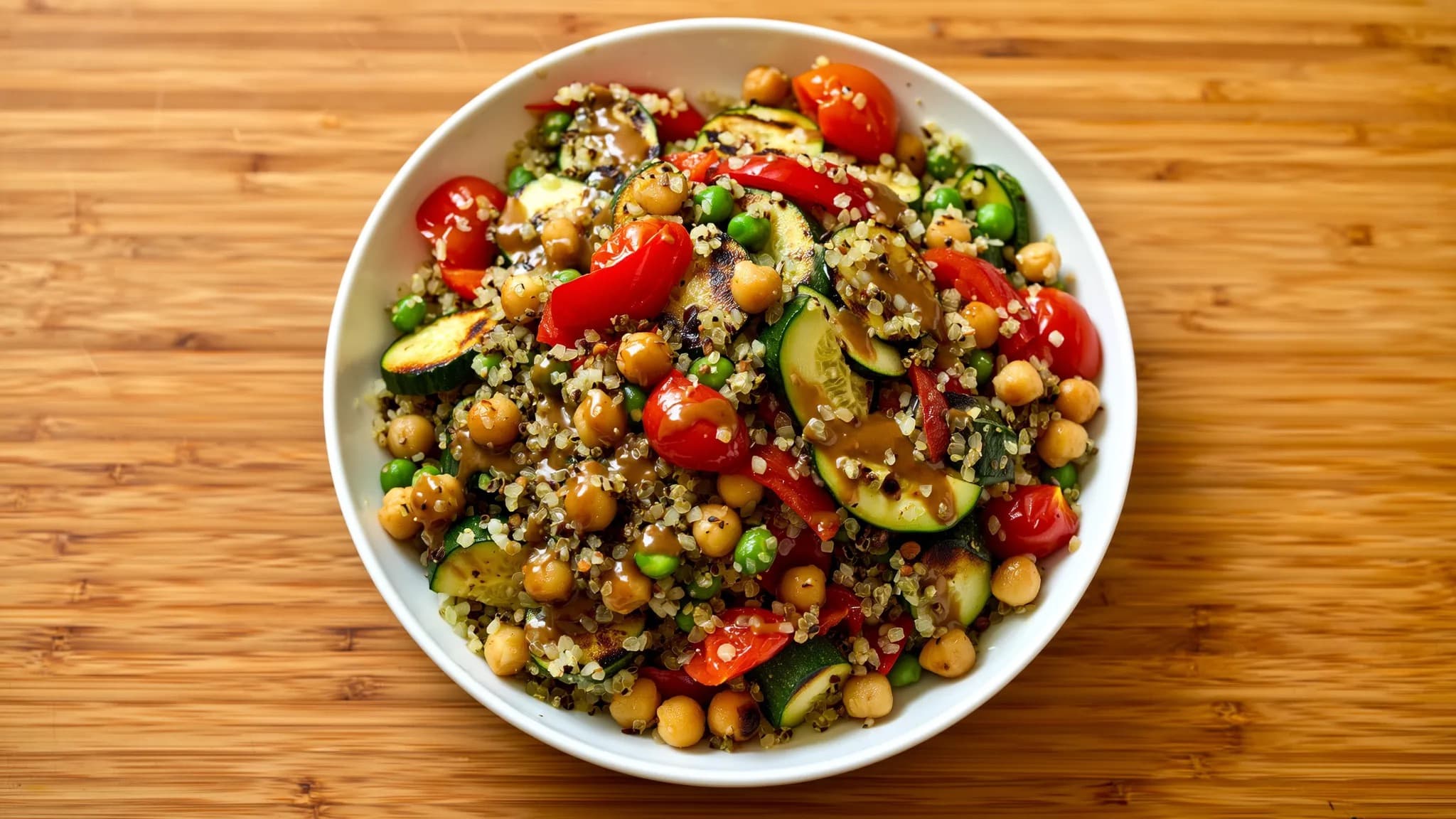 Quinoa Salad with Grilled Vegetables and Chickpeas