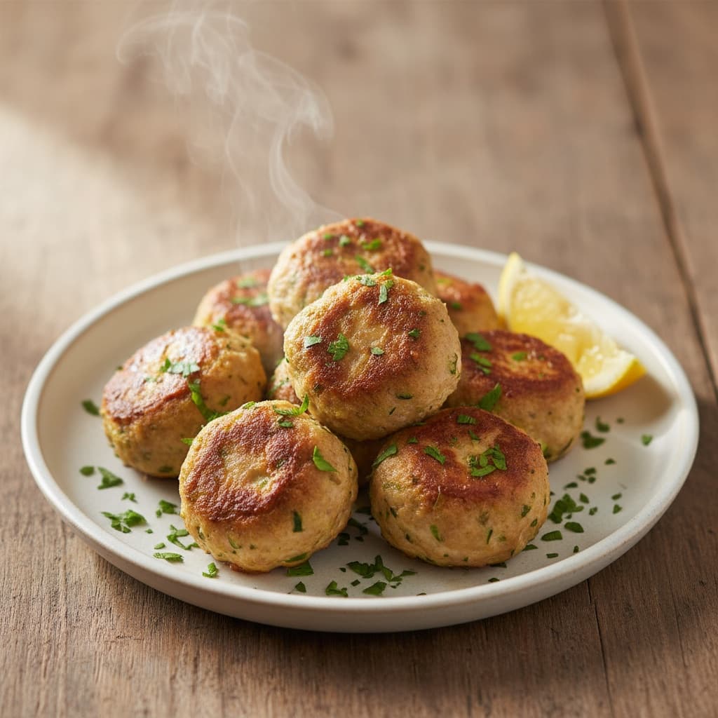 Baked Chicken and Zucchini Meatballs
