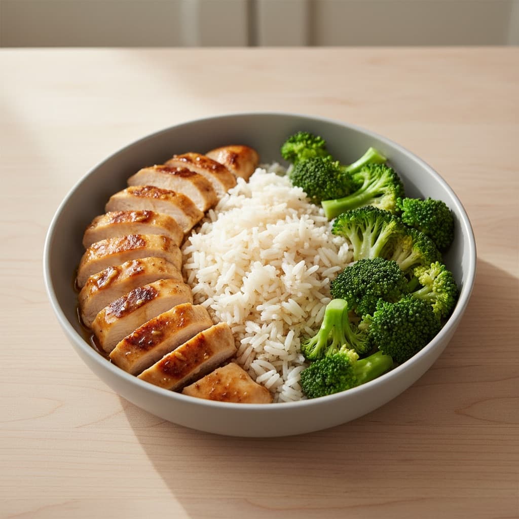 Chicken Rice and Broccoli Meal Prep Bowl