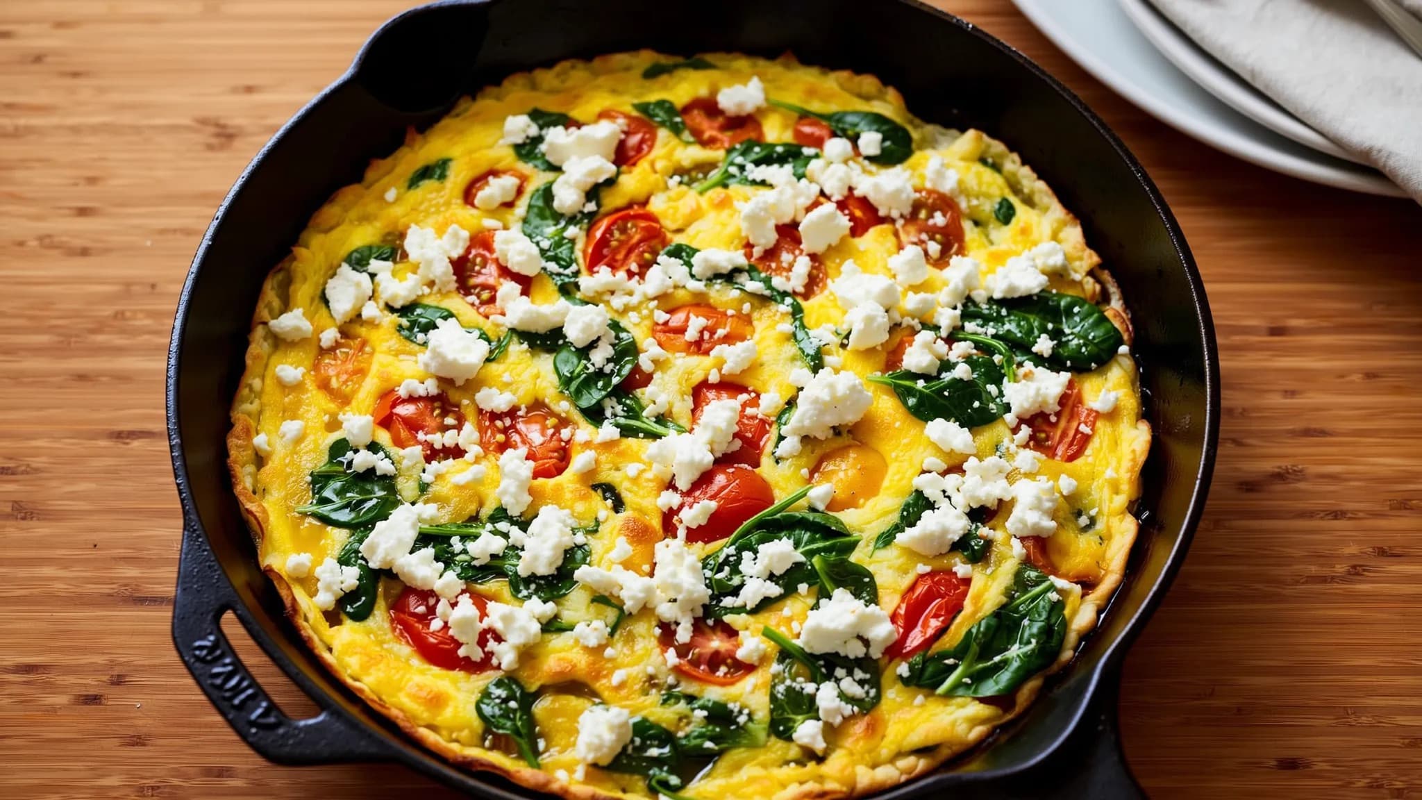Spinach and Cherry Tomato Frittata