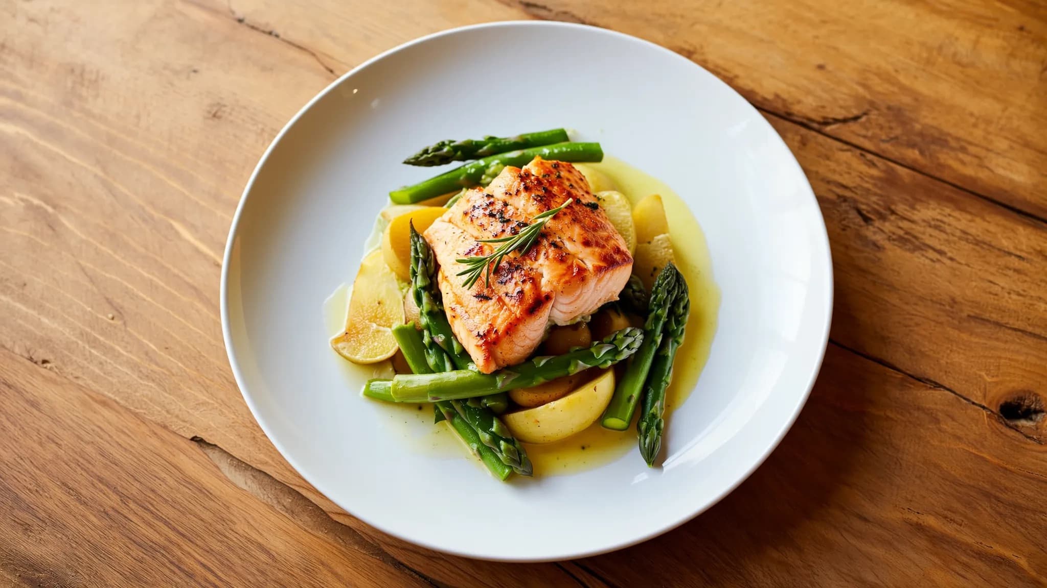Baked Salmon with Asparagus and Potatoes